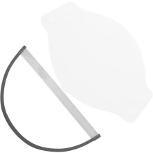 Chapeau de poncho imperméable à large bord avec visière et protection faciale remplaçables.