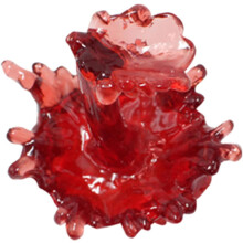 Porte-bouteilles en résine rouge pour une bouteille de vin, pratique et décoratif.