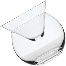 Servierschale aus Glas mit Eisbehälter, 170 ml Fassungsvermögen, einzigartiges Design, leichtes Glas