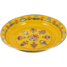 Retro esmalte placa 30cm Vintage design amarelo fundo plano fácil de usar fino trabalho casa frutas placa