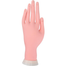 Modelo de mão falsa dobrável para arte das unhas prática treinamento das unhas mão portátil ferramenta de manicure dedos móveis inseríveis