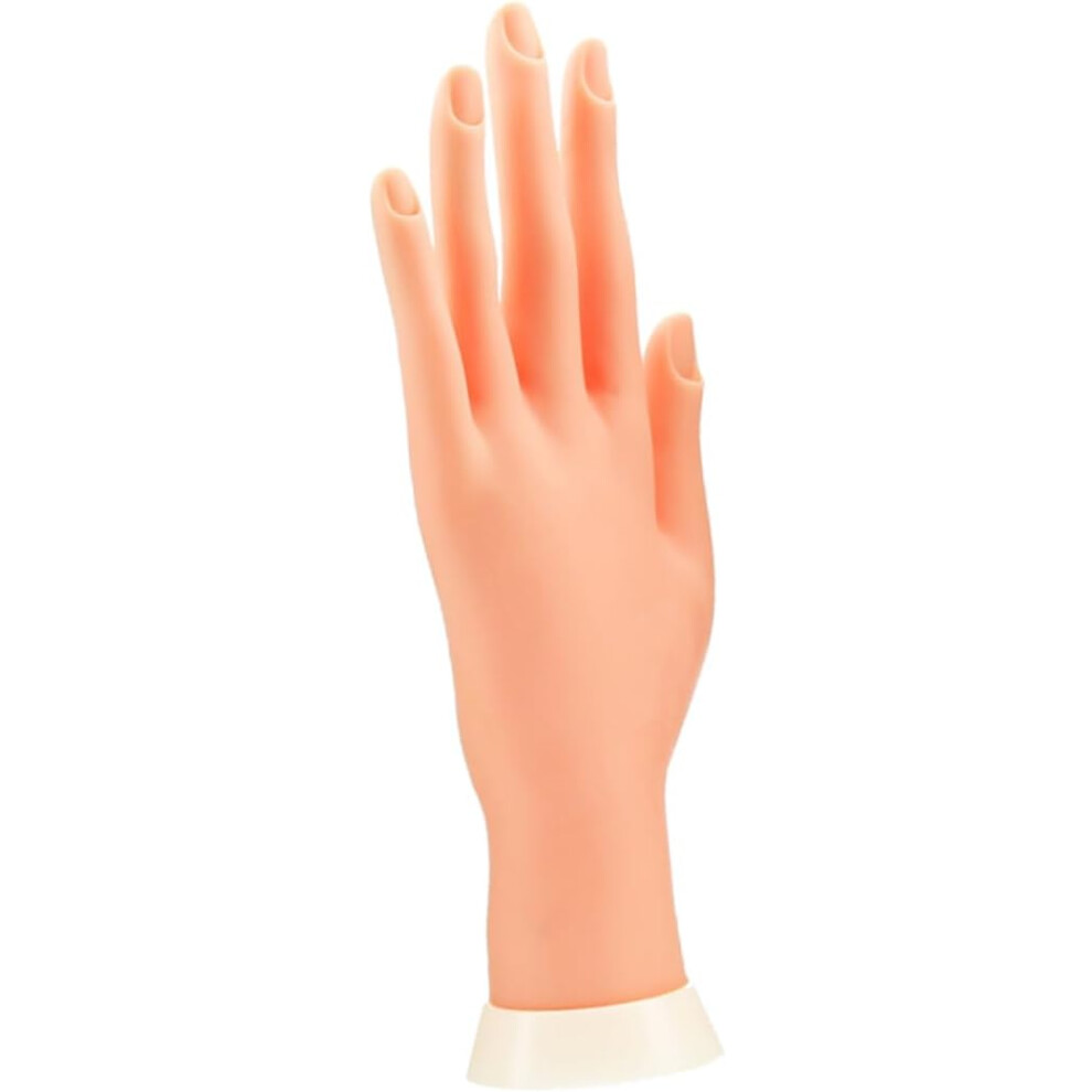 Hkhbjs Flexible Silicone Manicure Practice Hand Model With Bendable Fingers, Realistic Nail Art Training Tool F