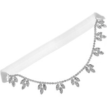 Strass-Strumpfbänder, Braut-Beinstrumpfbänder für die Hochzeit, Oberschenkel-Strasssteine für die Hochzeitszeremonie, Silber