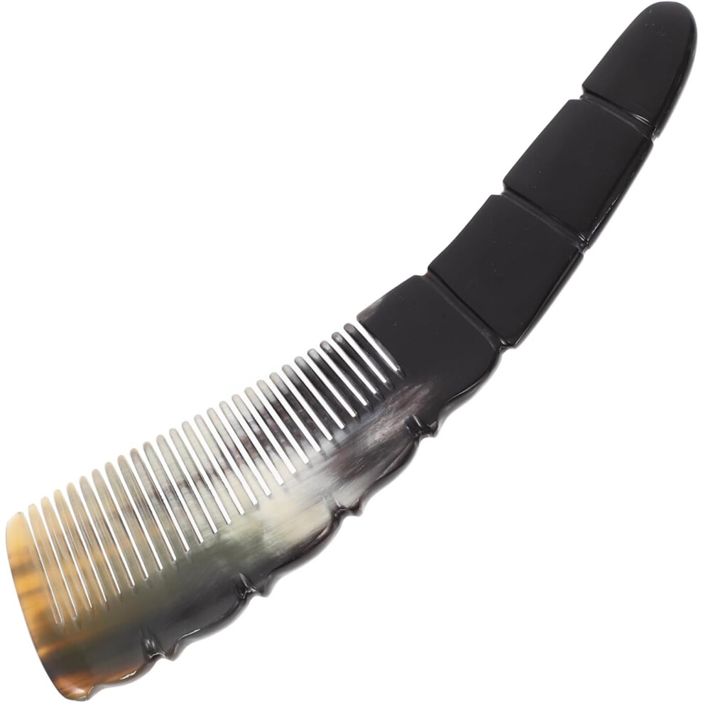 Hkhbjs Unisex Natural Ox Horn Hair Comb 20X5.5cm Portable Scalp Massage Tool For Long Hair Care And Hairdressing Use