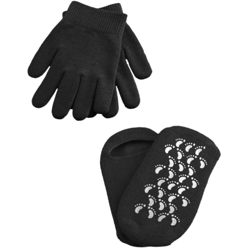 Hkhbjs Black Moisturizing Gel Gloves And Foot Covers 2 Pairs Essential Oil Spa Socks Hand And Foot Skin Care