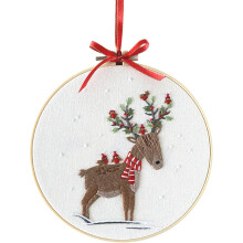 Kit de broderie de Noël à faire soi-même : matériel de point de croix pour débutants, idéal pour les projets de bricolage de Noël.