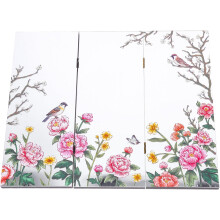 Paravent de bureau pliable miniature, art chinois, décoration de table, séparateur de bureau ou de dortoir, en acrylique.