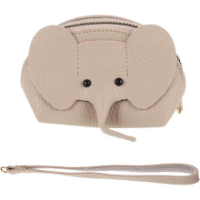 Adorável bolsa de armazenamento de moeda de elefante Material PU durável para chaves de jóias e moedas Design compacto