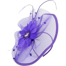 Bandeau bibi en maille ajourée avec pince, accessoire élégant style années 20 pour mariages et goûters. Design unique.
