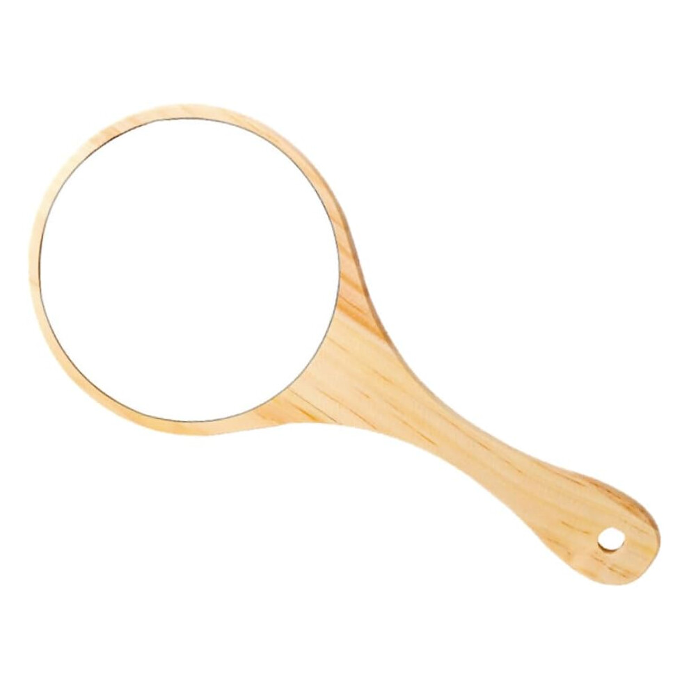Hkhbjs Vintage Wooden Vanity Mirror Handle For Cosmetic Makeup Use For Women Girls Ladies