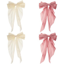4 fermagli per capelli grandi con fiocco per donna, ideali per raccogliere la coda di cavallo e come accessori per lo styling alla moda.