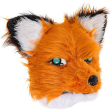 Lustige Wolfsmaske mit beweglichem Mund, flauschig, für Herren, Halloween-Party, Cosplay-Accessoire