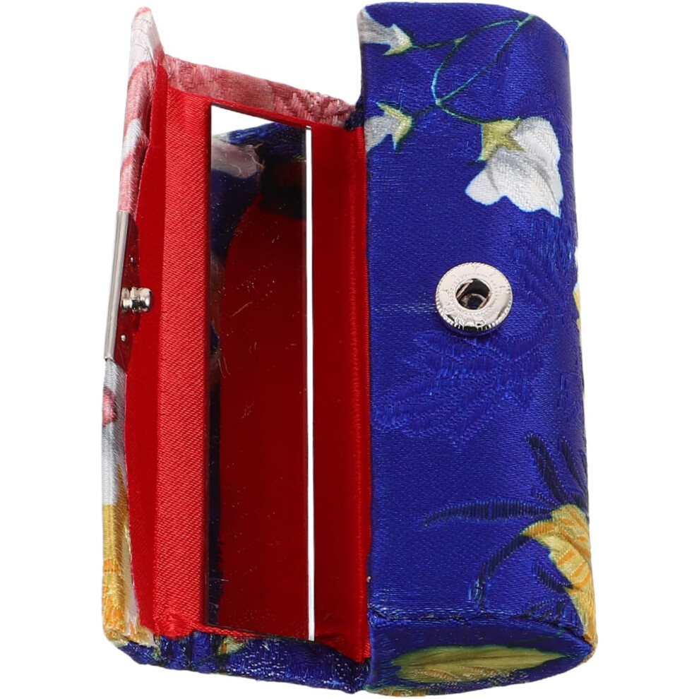 Hkhbjs Vintage Lipstick Case Mirror Silk Lipstick Bag Travel Makeup Holder Cosmetic Bag Portable Beauty Organizer