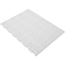 Plantillas de banderas con alfabeto, moldes de silicona para manualidades con resina, moldes de letras de epoxi DIY con agujeros para colgar.