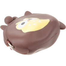 Bolsa de moeda de silicone de coruja de desenhos animados bonita para mulheres e bolsa de mudança mini leve