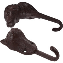 2 Stück Metall-Wandhaken zum Aufhängen, dekorativer Haken, 5,5 x 3,1 x 1,2 Zoll