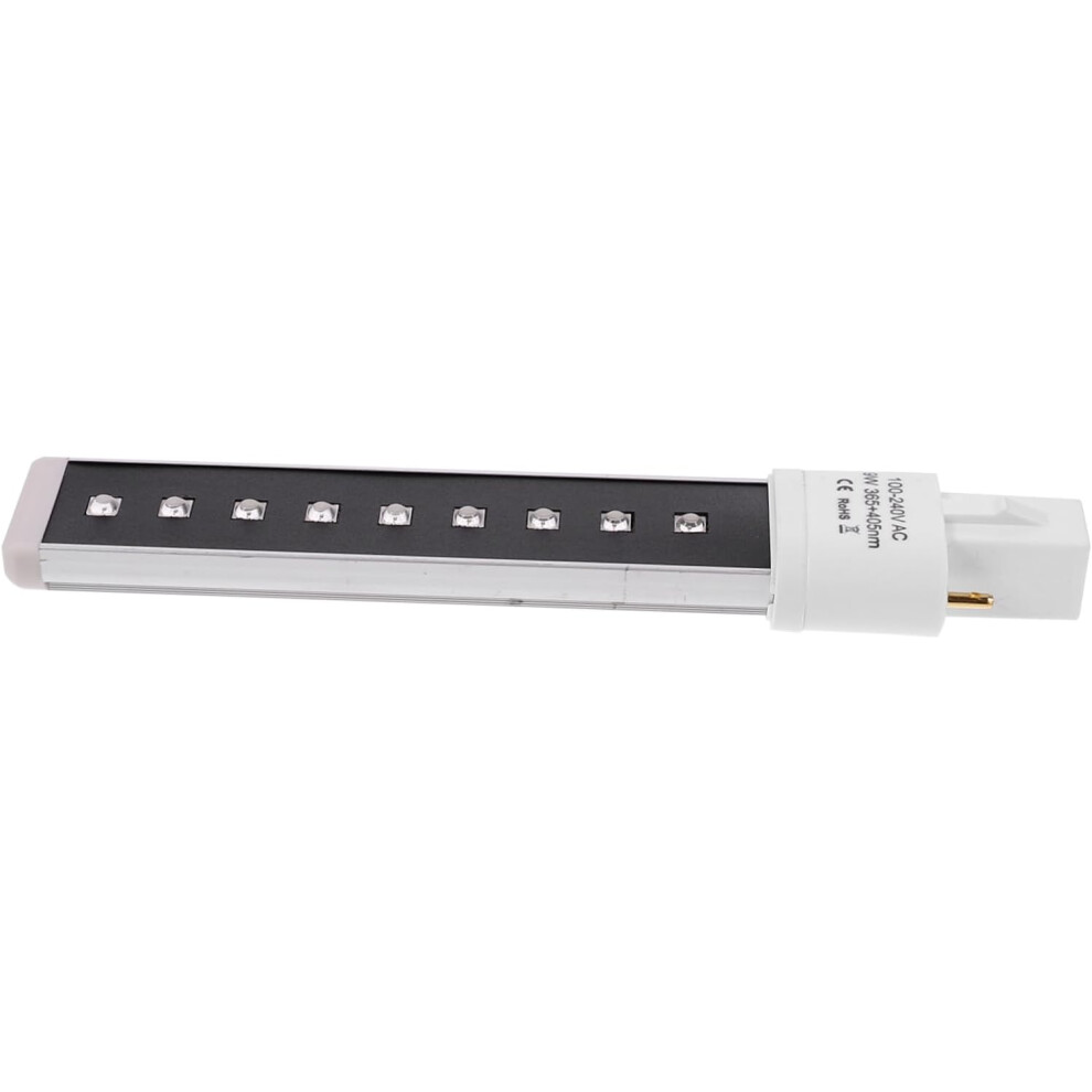 Hkhbjs Light/Black Nail Gel Dryer Tube 9W Dual-Source Uv Led Lamp Bulb