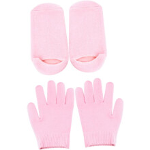 2 paia di guanti e calzini idratanti per spa, per uso notturno con gel idratante. Include calzini in gel.