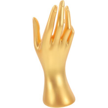 Plastic Hand Mannequin Display Stand Jewelry Holder for Rings Bracelets, Gold Abstract Hand Model