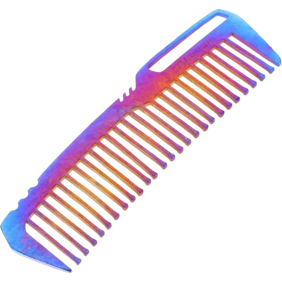 Hkhbjs Static Hair Comb Styling Comb Titanium Alloy Wide Teeth For Barber Salon Use Curly Hair
