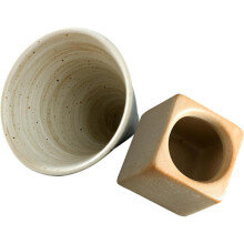 Haushalts-Cappuccino-Tasse, Keramik-Kaffeebecher 200 ml, japanischer Stil, glatte Kanten, dekorative Rolle
