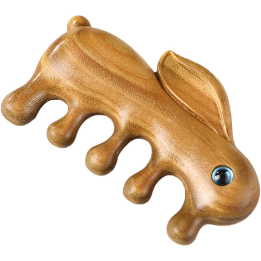 Hkhbjs Unisex Light/Brown Wooden Massage Comb Sandalwood Wide Tooth Scalp Comb Portable Head Scalp Massager