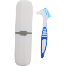 Portable Toothbrush Holder for Travel with Soft Bristles and Storage Case, Double Toothbrush Set