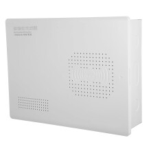 Kompakte Kabelbox aus weißem ABS-Kunststoff für die Wandmontage