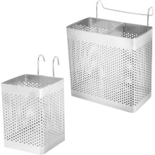 2 Stück Hängender Essstäbchenhalter aus Edelstahl, Besteckorganizer