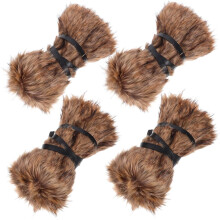 2 Paar Viking-Beinstulpen aus Kunstpelz, verstellbare Polyester-Wickel