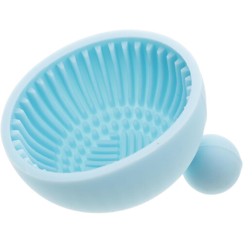 Makeup Brush Cleaning Scrubber and Simple Rinsing Container, Silicone Beauty Tool