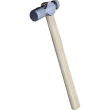 Schmucktreibhammer 1,5P, Kohlenstoffstahl, Rundkopf mit Holzgriff