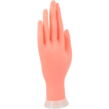 Modelo de mano izquierda flexible de silicona para practicar el arte de las uñas