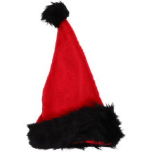 Plüsch-Weihnachtsmannmütze, Weihnachtskegelmütze, Weihnachtsmütze für Partys, festliche Kopfbedeckung