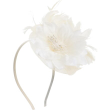 Chapeau bibi floral pour femme, idéal pour un goûter, orné de tulle et de plumes, coiffe de mariée.