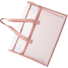 Transparente Tragetasche für Damen, großes Fassungsvermögen, stilvolle Strandtasche, leicht und tragbar, durchsichtige Aufbewahrungstasche