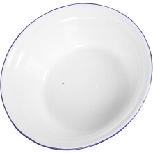 Plat à tarte rond en émail, style vintage, grande capacité, robuste et pratique, design rétro classique.