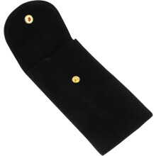 Schwarze Uhrenaufbewahrungstasche aus Samt, tragbare Organizer-Tasche für Armbanduhren mit Druckknopfverschluss