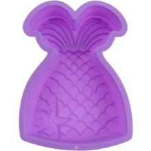 Meerjungfrauenförmige Backform, antihaftbeschichtete Silikon-Backform für Cupcakes, leicht zu entformen