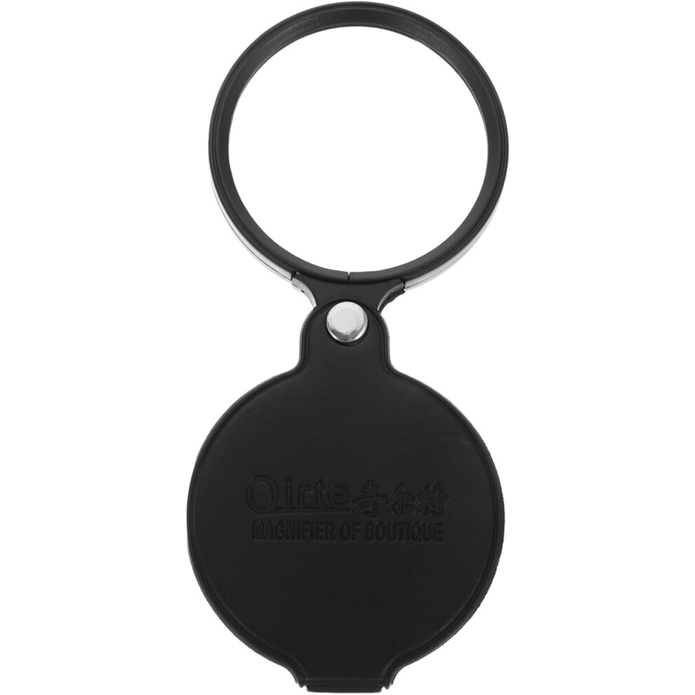 Hkhbjs Folding Handheld Magnifier 60Mm 10X Portable Small Magnifying Glass With Movable Handle