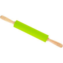 Mattarello antiaderente da 25 cm, rullo in silicone con manico in legno, bastoncino leggero per stendere l'impasto