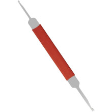 Kétvégű javítószerszám szaxofonhoz és fúvós hangszerekhez, fém horgolt, kopásálló hangszerjavító szerszám