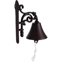 Türklingel aus Gusseisen, rustikaler Stil, braun, Wandmontage, manuelles Schütteln, zur Dekoration Ihres Zuhauses