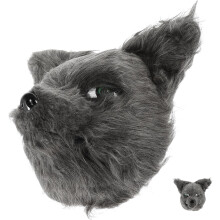 Lustige Wolfsmaske mit beweglichem Kiefer für Halloween-Partys, Kostümaccessoire für Fellliebhaber