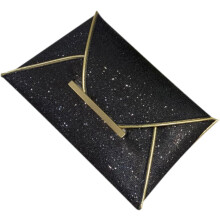 Čierna formálna kabelka cez rameno, večerná obálka, kabelka, párty taška pre ženy, svadobná taška s lesklým povrchom