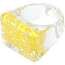 Kreativer Harzring, Kunststoff-Fingerring, übertrieben breiter Fingerschmuck, modisches Statement-Schmuckstück für Damen