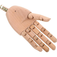 Wooden Hand Figure for Drawing Posable Hand Model DIY Blank Puppet Creation Articulated Finger