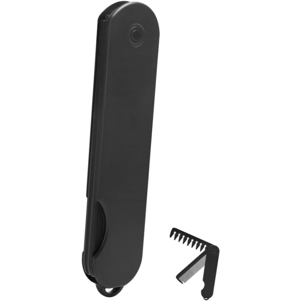 Hkhbjs Folding Oil Comb For Men Portable Black Comb Wide Teeth For Travel And Beard Styling