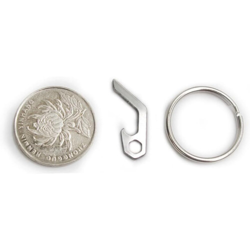 Kreativ rostfri flasköppnare nyckelring silver modedesign multifunktionell