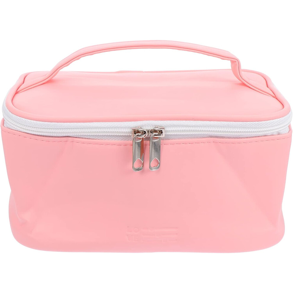 Hkhbjs 1Pc Pu Large Capacity Makeup Bag Portable Toiletry Pouch For Travel Multi-Functional Cosmetic Storage